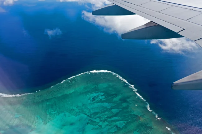 aerial image of Fijian Reef