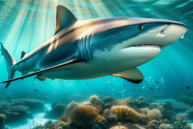 illustration of shark seen during fiji shark dive