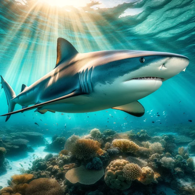 illustration of shark seen during fiji shark dive