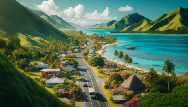 cartoon image of Fiji's southern coast