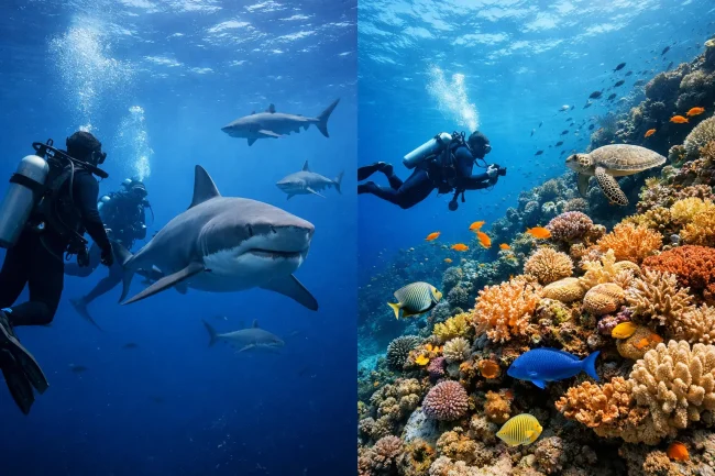 Shark Diving Versus Reef Diving: Which Fits You?