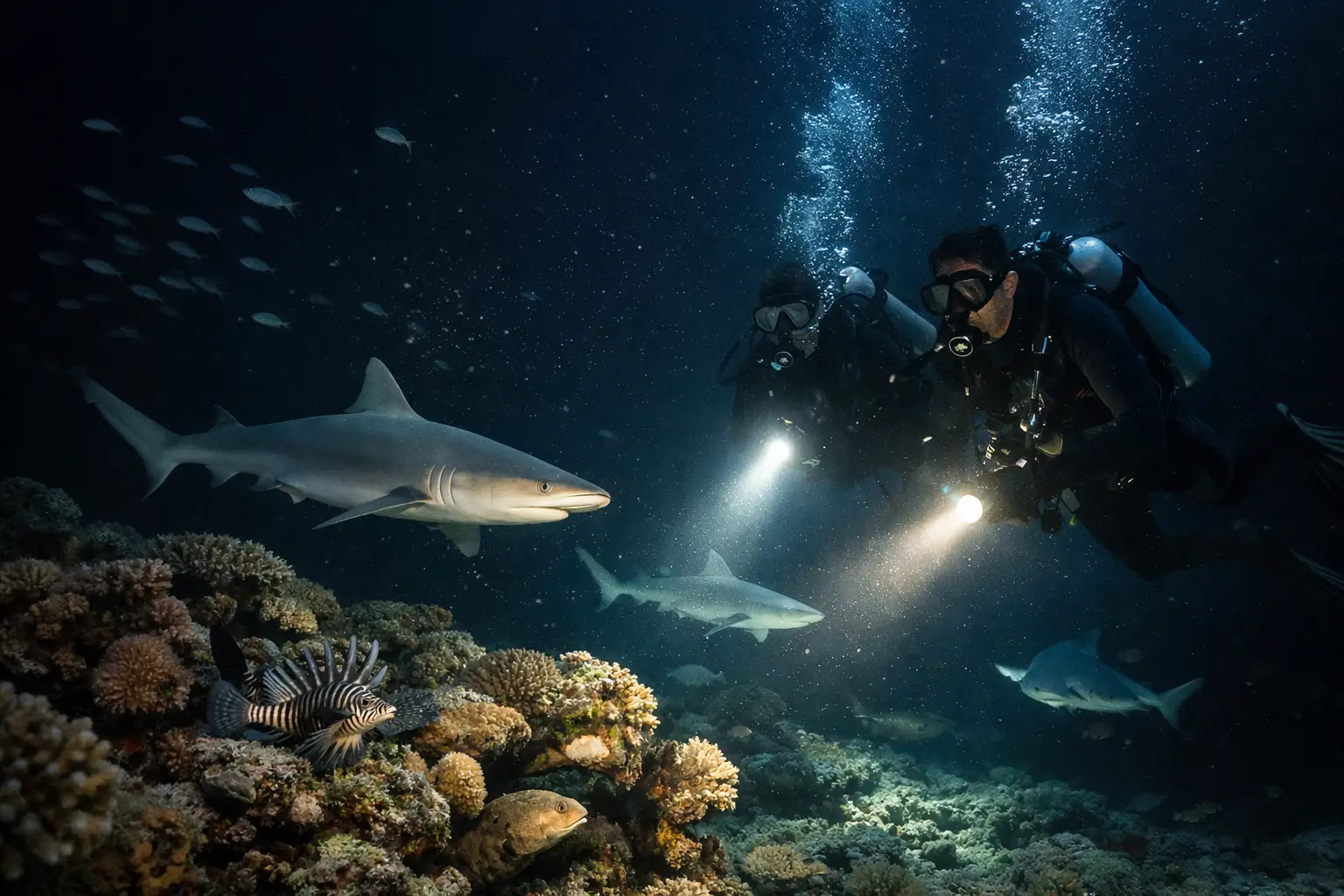 Night Diving Experiences in Fiji: What Changes? Night Diving Experiences in Fiji: What Changes?